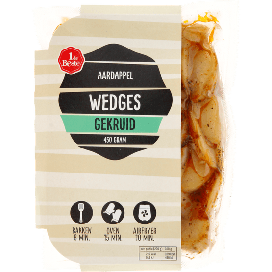 1 de Beste Aardappel wedges gekruid - Dirk