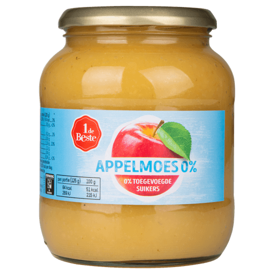 1 de Beste Appelmoes 0% toegevoegde suikers - Dirk
