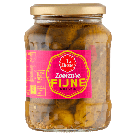 1 de Beste Augurken fijn-zoetzuur - Dirk
