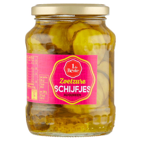 1 de Beste Augurkschijfjes zoetzuur - Dirk