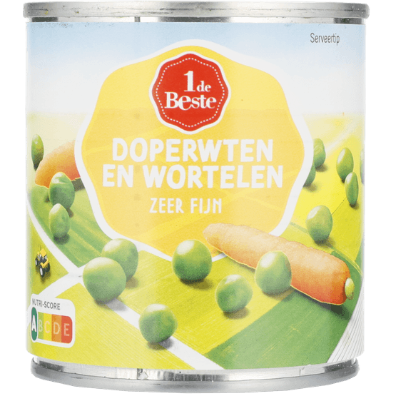 1 de Beste Doperwten en wortelen fijn - Dirk