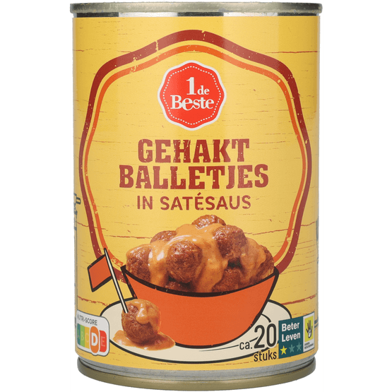 1 de Beste Gehaktballetjes in satesaus - Dirk