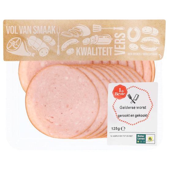 1 de Beste Gelderse worst gerookt en gekookt - Dirk