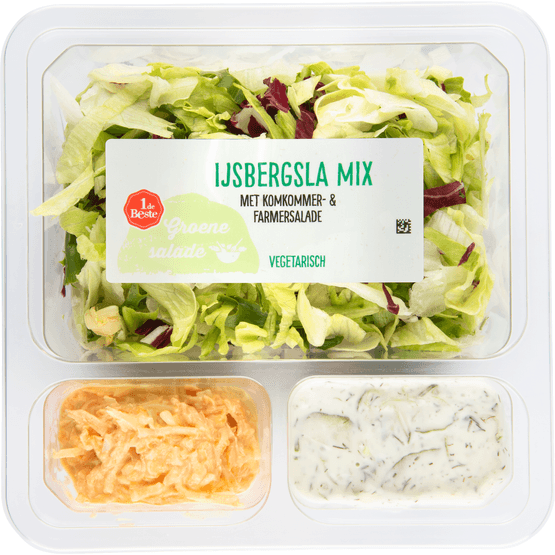1 de Beste Groene salade ijsbergsla mix komkommer & farmersalade - Dirk