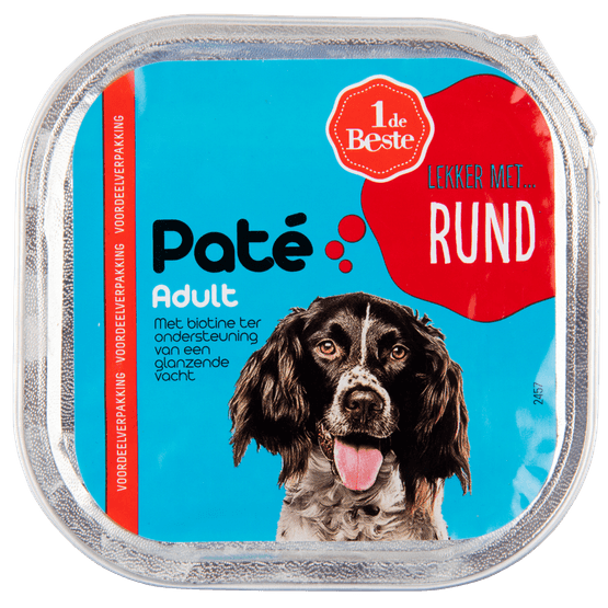 1 de Beste Hond pate met rund - Dirk