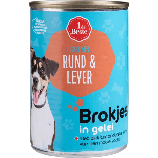 1 de Beste Hondenvoer kalf-lever in gelei - Dirk