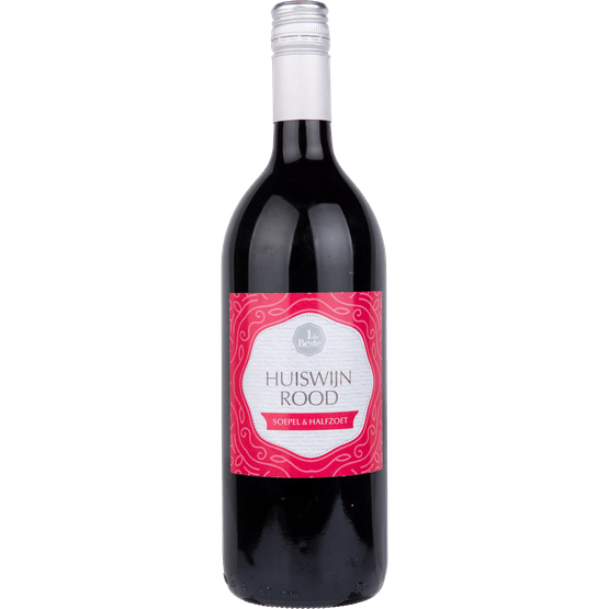 1 de Beste Huiswijn rood halfzoet - Dirk