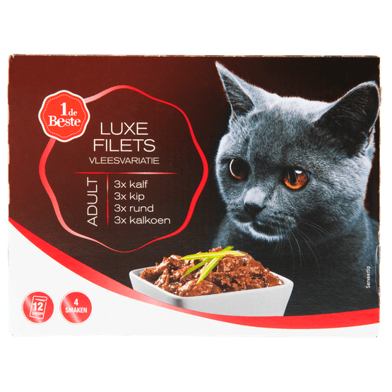 1 de Beste Kat luxe filets vlees variatie 12 stuks - Dirk