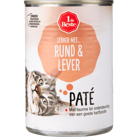 1 de Beste Kattenvoer pate rund-lever - Dirk