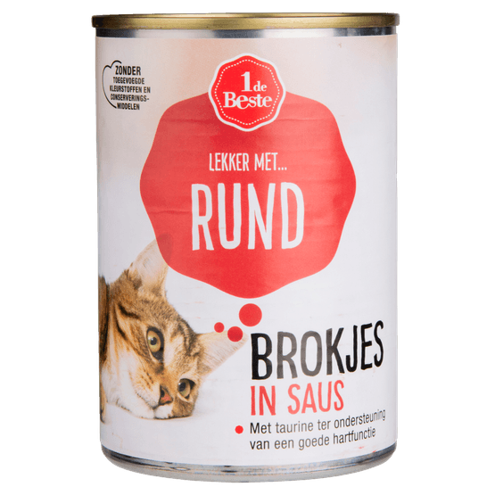 1 de Beste Kattenvoer rundvlees in saus - Dirk