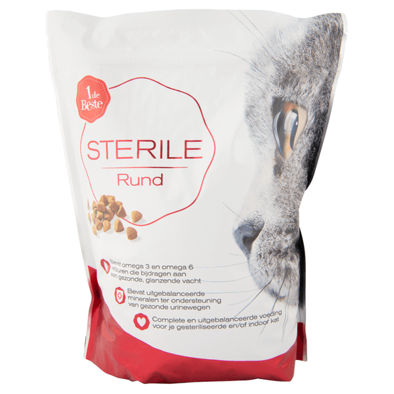 1 de Beste Kattenvoer sterile rund - Dirk