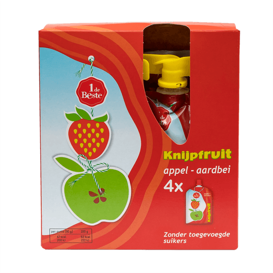 1 de Beste Knijpfruit appel/aardbei - Dirk