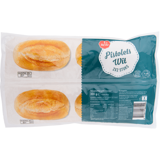 1 de Beste Pistolets wit 4 stuks - Dirk