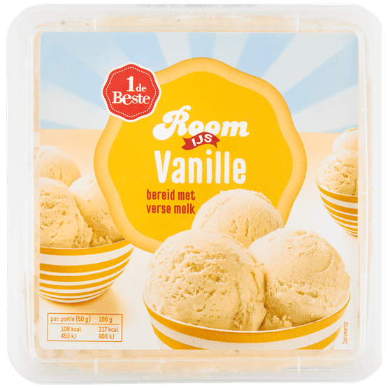 1 de Beste Roomijs vanille - Dirk