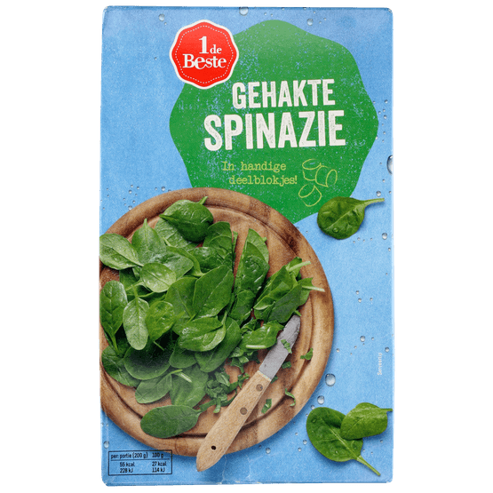 1 de Beste Spinazie gehakt deelblokjes - Dirk