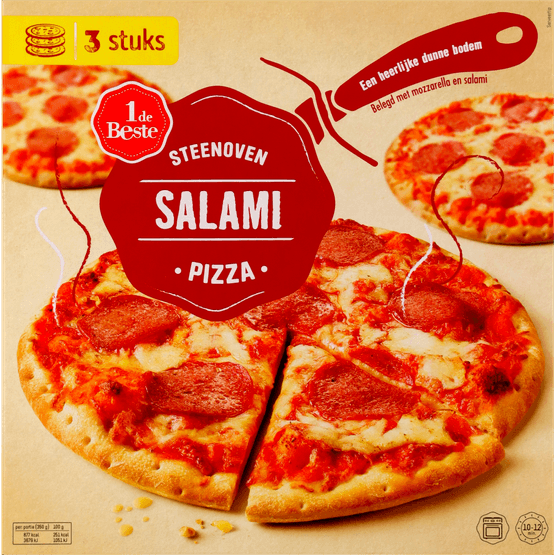 1 de Beste Steenoven pizza salami - Dirk