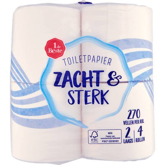 1 de Beste Toiletpapier 4 rollen 2 laags maxi rol - Dirk