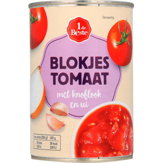 1 de Beste Tomatenblokjes knoflook en ui - Dirk