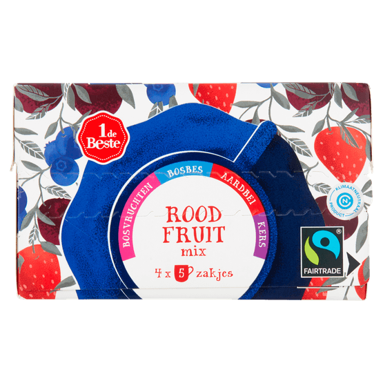 1 de Beste Vruchtenthee rood fruit mix kop 20 zakjes - Dirk