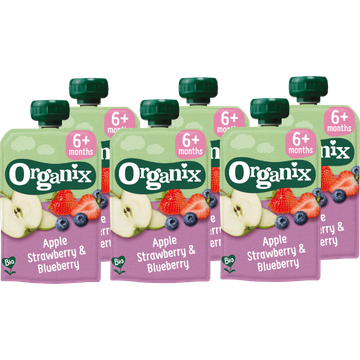 6 x Organix Knijpfruit Appel