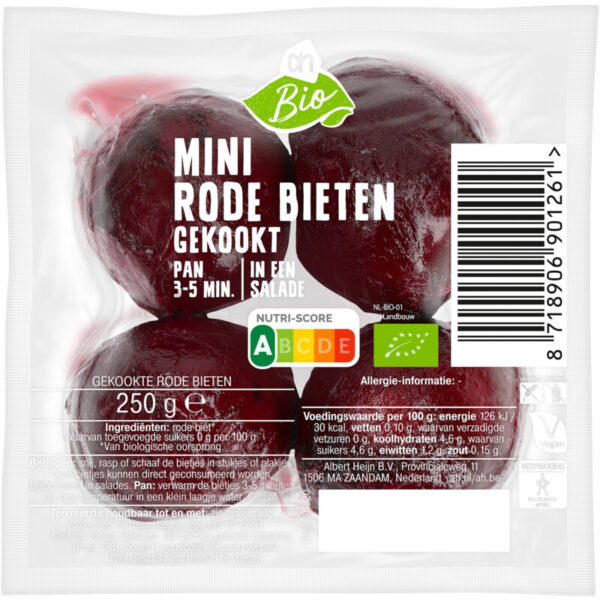 AH Biologisch Mini Rode Gekookte Bieten - Albert Heijn