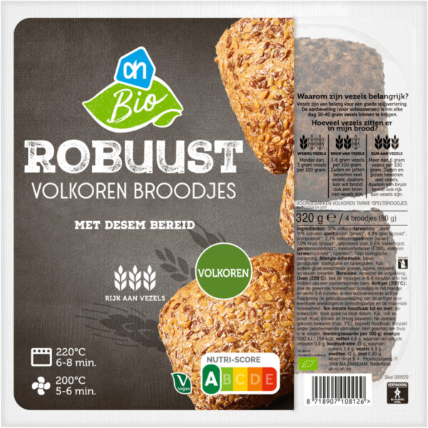 AH Biologisch Robuust Volkoren Broodjes - Albert Heijn