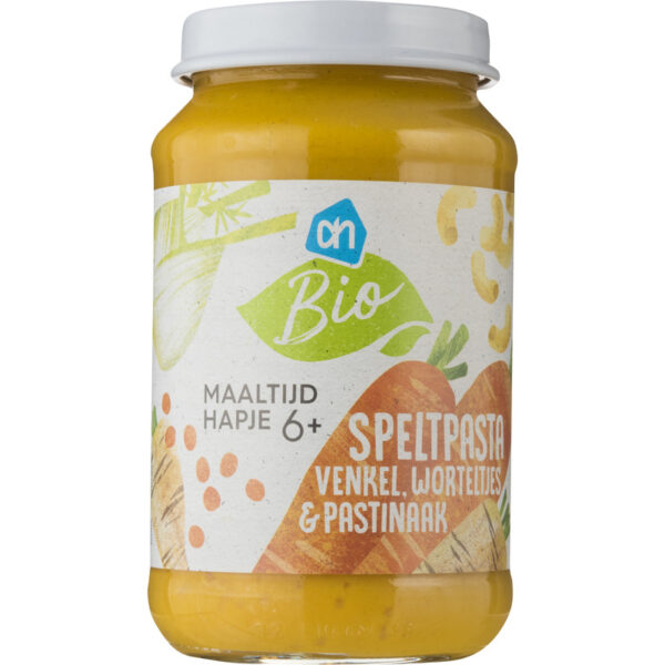 AH Biologisch Speltpasta Venkel Wortel Pastinaak 6m+ - Albert Heijn