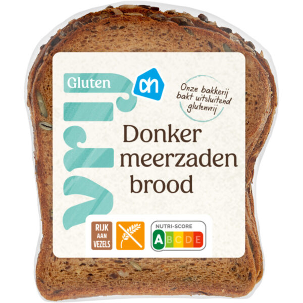 AH Glutenvrij Brood Donker Meerzaden - Half - Albert Heijn