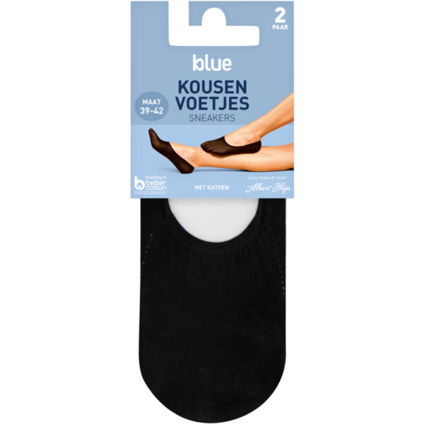 AH Kousenvoet Sneaker Katoen Zwart MT 39-42 - Albert Heijn