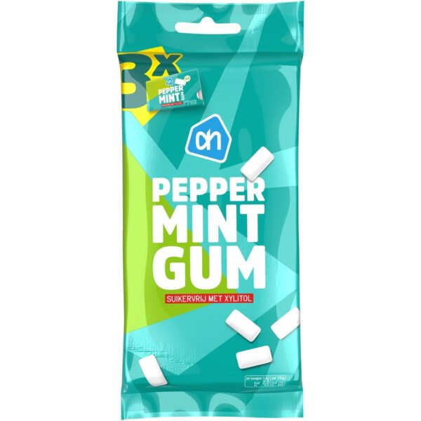 AH Peppermint Gum Suikervrij 3-Pack - Albert Heijn