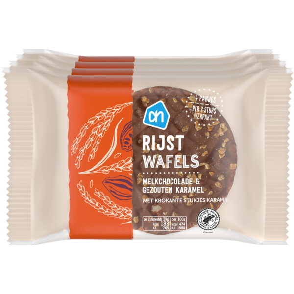 AH Rijstwafels Melkchocolade 4-pack - Albert Heijn