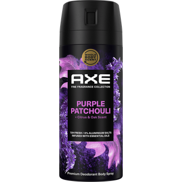 AXE Fine Fragrance Collection Premium Deodorant Bodyspray Purple Patchouli - JUMBO