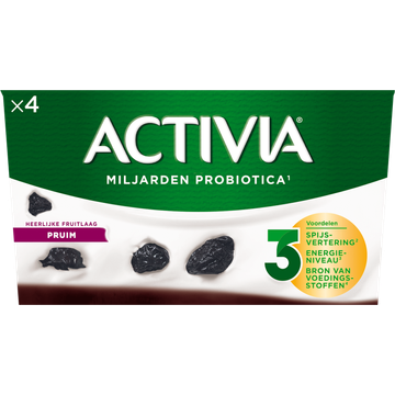 Activia Yoghurt Pruim 4 x 125 g - JUMBO