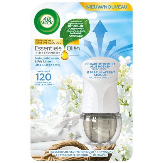 Airwick Elektrische Luchtverfrisser Seringenbloesem & Fris Linnen Starter Kit - Dirk
