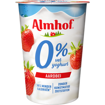 Almhof 0% vet yoghurt aardbei - JUMBO