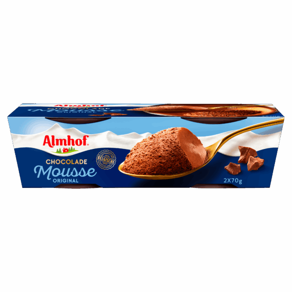 Almhof Chocolade mousse 2 x 70 gram - PLUS