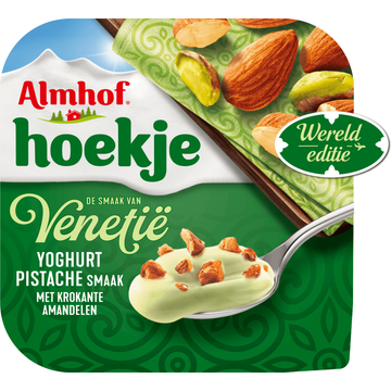Almhof Hoekje Yoghurt Pistache Smaak met Krokante Amandelen - JUMBO