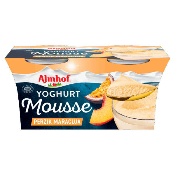 Almhof Yoghurt mousse perzik maracuja - PLUS