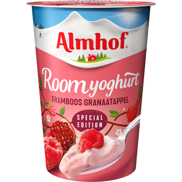 Almhof roomyoghurt framboos granaatappel special edition - JUMBO
