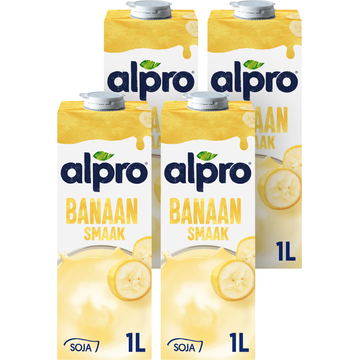 Alpro Sojadrink Banaan Houdbaar 4 x 1L - JUMBO