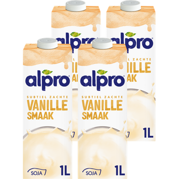 Alpro Sojadrink Vanille Houdbaar 4 x 1 L - JUMBO