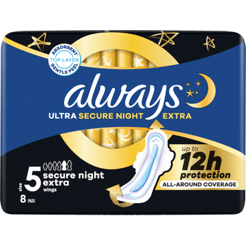 Always Ultra Maandverband Secure Night Extra (maat 5) - JUMBO