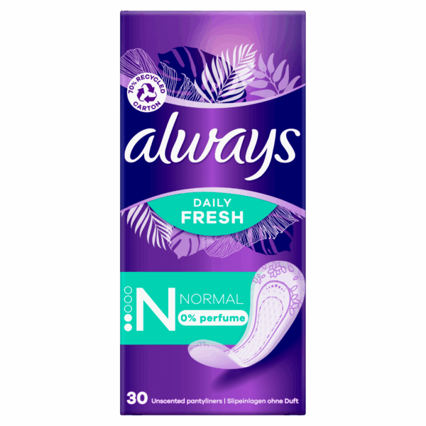 Always inlegkruisjes fresh normal 0% perfume - PLUS