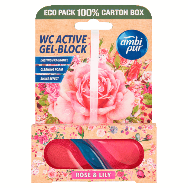 Ambipur Toiletblok Tri-Gel Rose and Lily - PLUS
