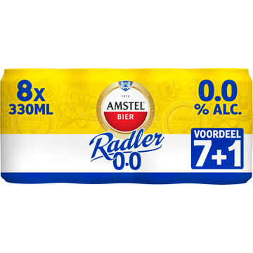 Amstel Radler Citroen 0.0 Bier Blik 7+1 x 330ml - JUMBO