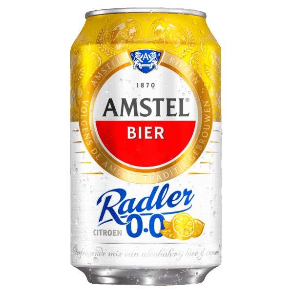 Amstel Radler citroen 0.0 bier blik - PLUS