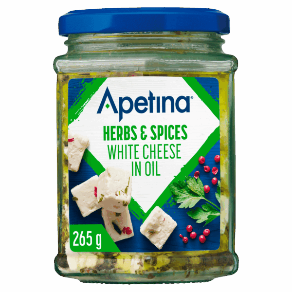 Apetina Witte kaas blokjes in olie - PLUS