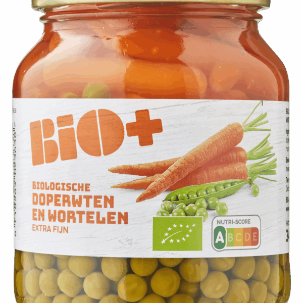 BIO+ Doperwten en wortelen - PLUS