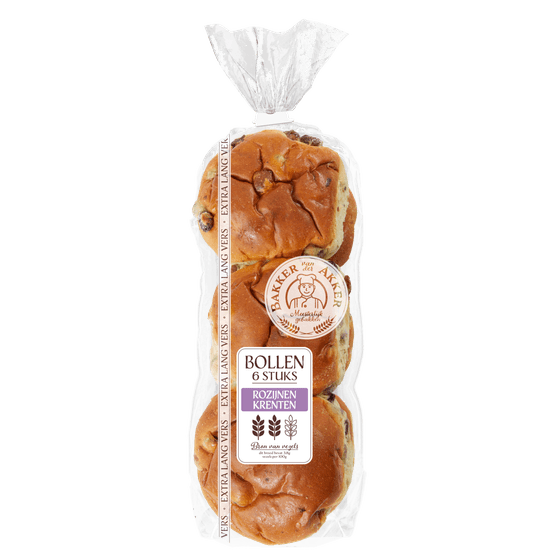 Bakker van der Akker Rozijnen krentenbollen - Dirk
