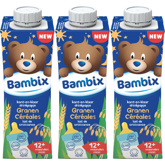 Bambix Drinkpapje granen 12+ maanden 3-pack - Dirk